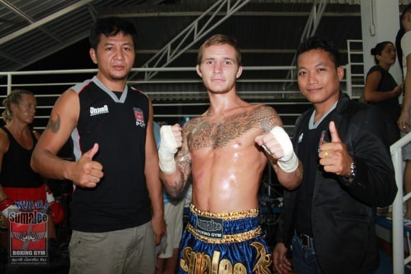 Baitong and Craig Sumalee at the Queen's Birthday fight night!